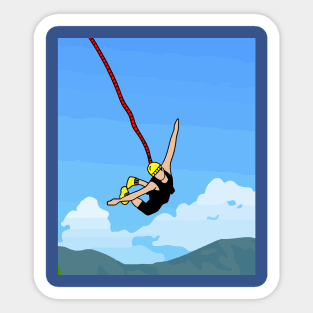 Bungee Jumping Jump To Freedom Sticker